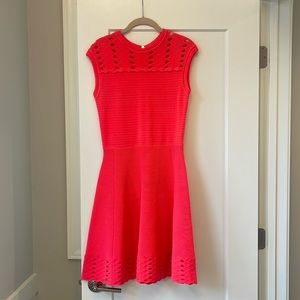Ted Baker Knit Dress - color: hot pink - size: 2